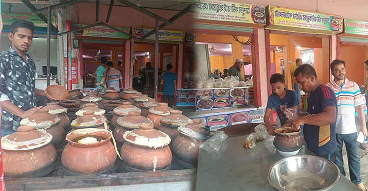 সাতক্ষীরায় পাটকেলঘাটার হুজুরের চুই ঝালের মাংশের হোটেল সাতক্ষীরা শহরে