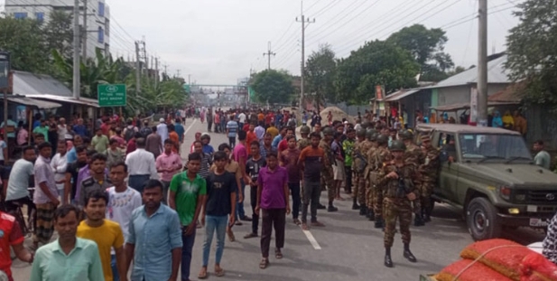 উত্তরা ইপিজেডে শ্রমিকদের বিক্ষোভ সংঘর্ষে নিহত ১