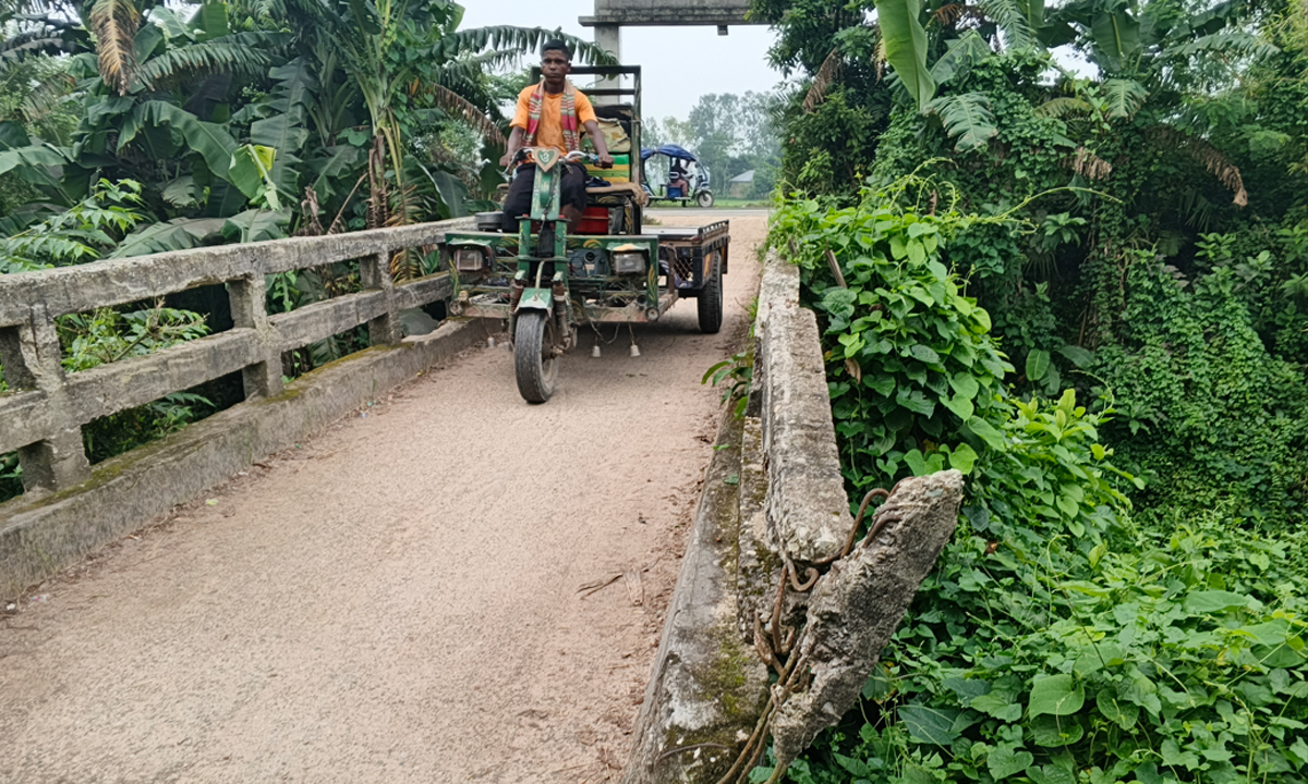 ঠাকুরগাঁওয়ে ঝুঁকিপূর্ণ রামদাড়া সেতুতে জীবন বিপন্নের আশংকা প্রতিদিন ভয়ে পারাপার